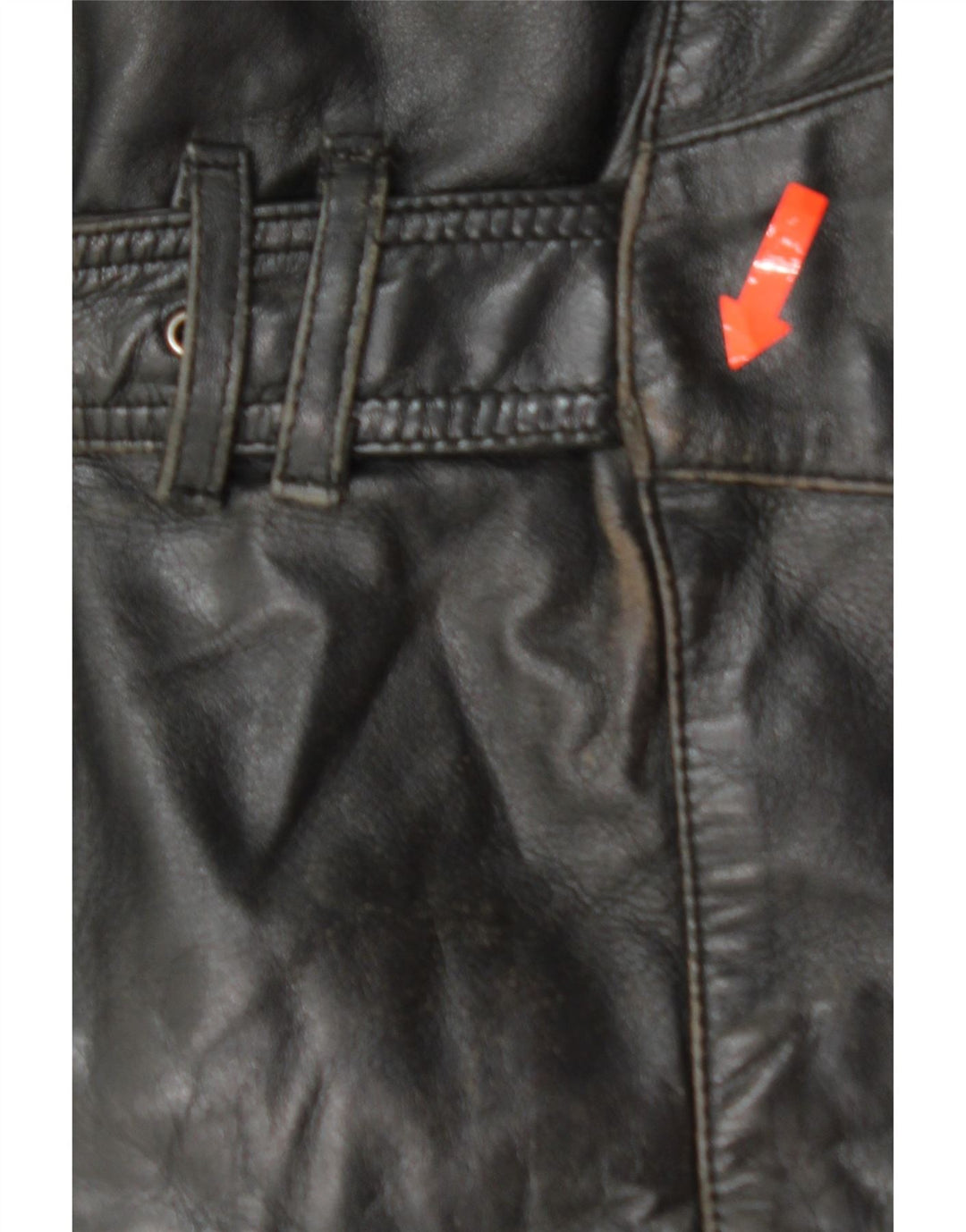 VINTAGE Womens Leather Jacket IT 48 XL Black Vintage Vintage and Second-Hand Vintage from Messina Hembry 