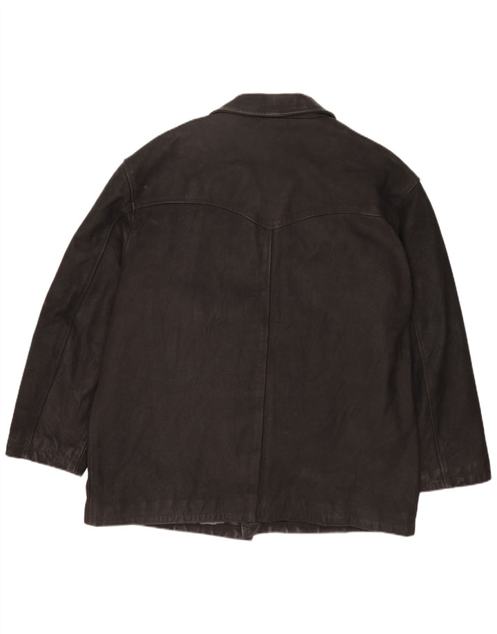 Vintage muška kožna jakna UK 42 XL crna