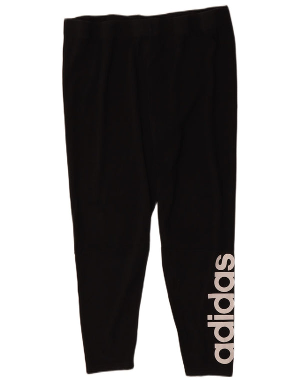 ADIDAS ženske grafičke tajice UK 24/26 2XL crni pamuk