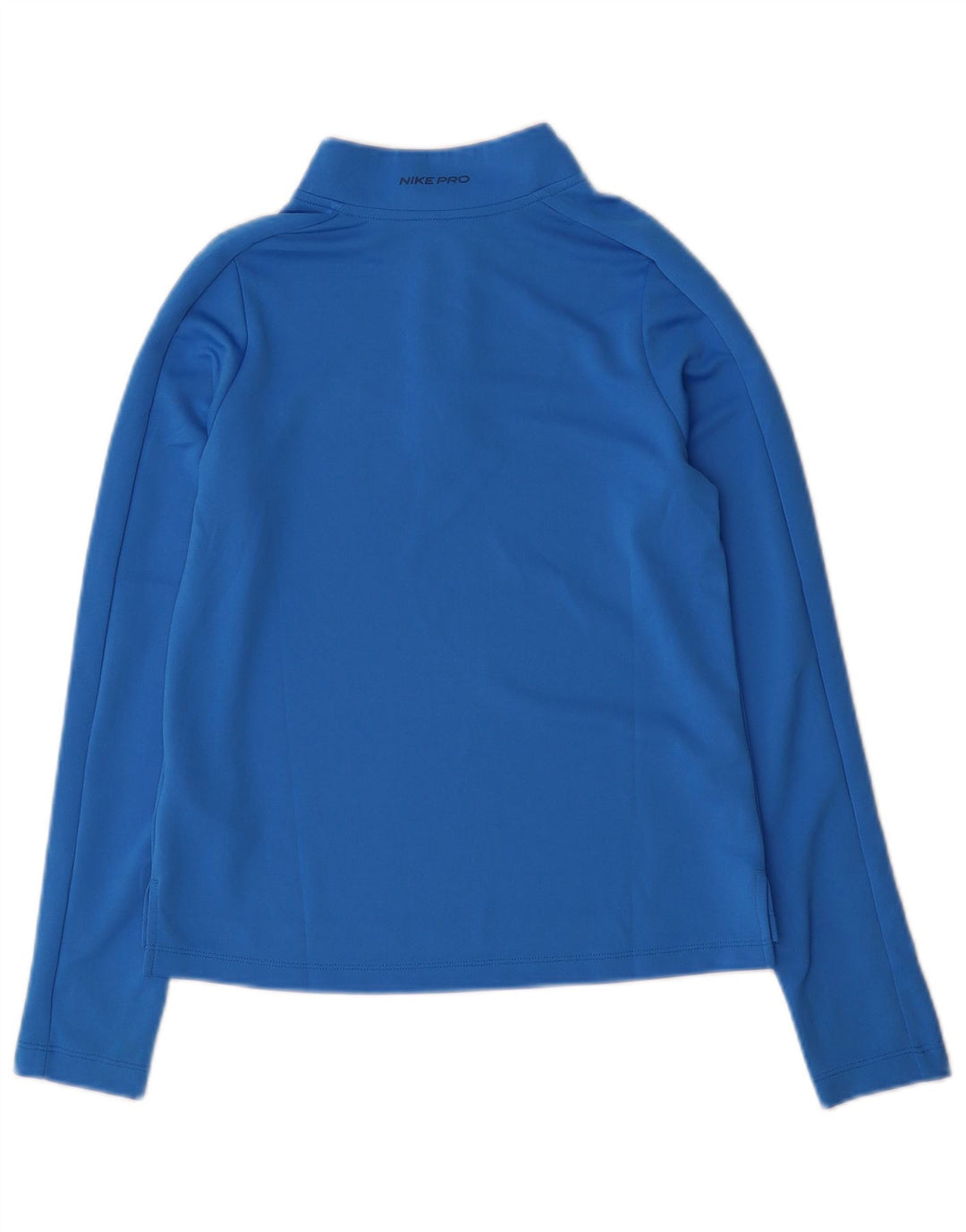 Nike Girls Dri Fit Zip Neck Pulover Top Trenirka 12-13 Years Large Blue