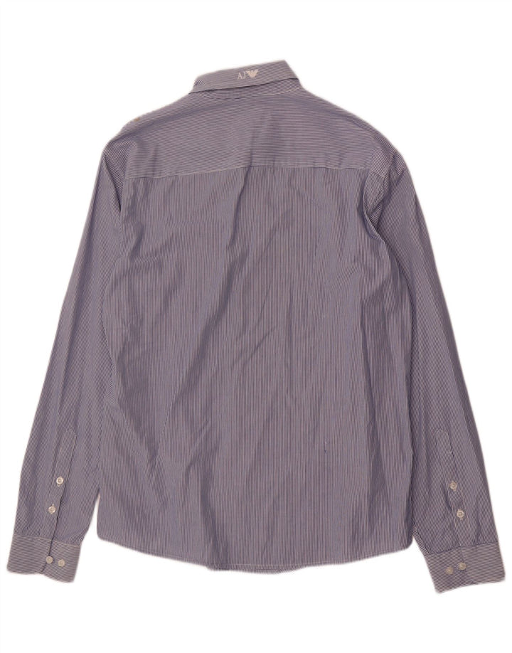 Armani Jeans muška pripijena košulja 2XL pamuk s plavim prugama