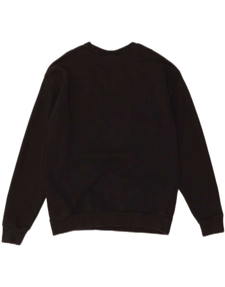 PUMA Womens Graphic Sweatshirt Jumper UK 12 Medium Black Cotton Vintage Puma and Second-Hand Puma from Messina Hembry 