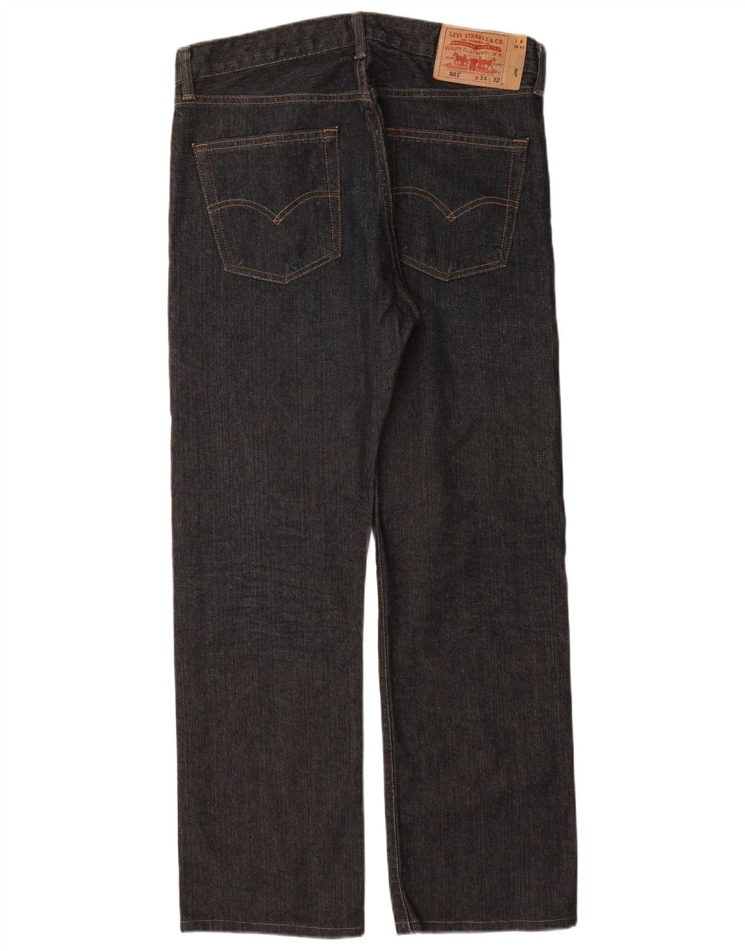 LEVI'S muške 501 ravne traperice W34 L30 tamnoplavi pamuk