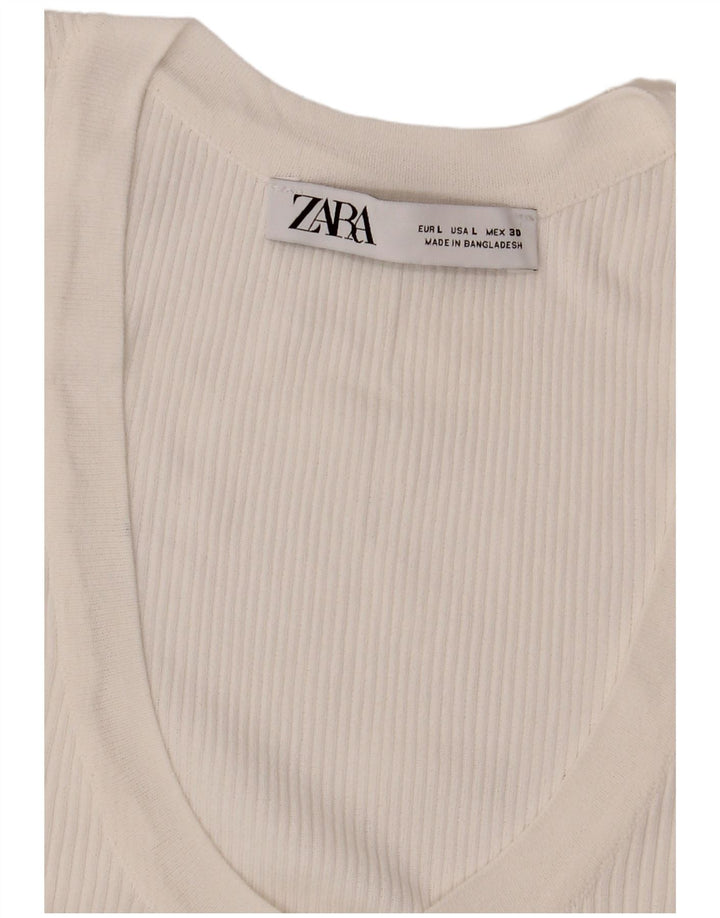 Zara ženski gornji dio bluze bez rukava UK 14 Large White