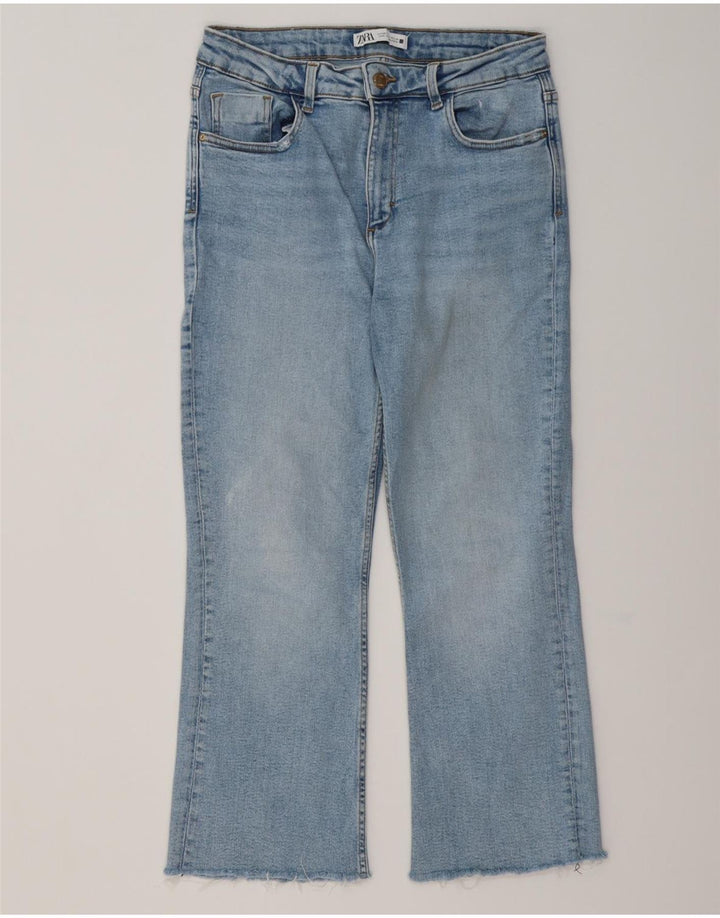 ZARA ženske crop bootcut traperice EU 40 srednje W30 L25 plavi pamuk