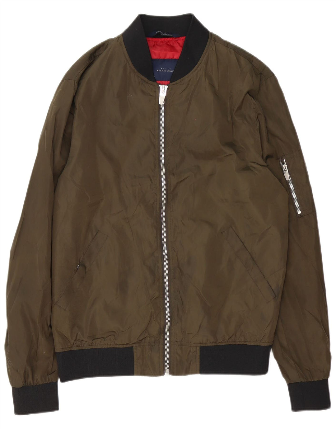 Zara muška bomber jakna UK 38 Srednje zeleni poliester