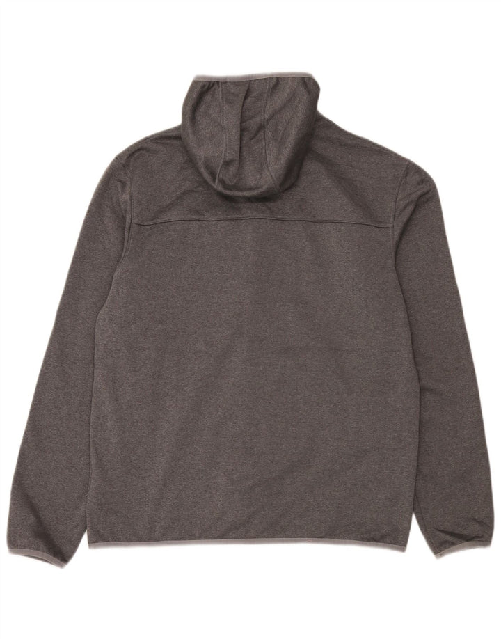 The North Face muški pulover s kapuljačom na patentni zatvarač veliki sivi poliester