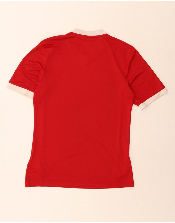 ADIDAS Mens Climalite T-Shirt Top Small Red Polyester Vintage Adidas and Second-Hand Adidas from Messina Hembry 