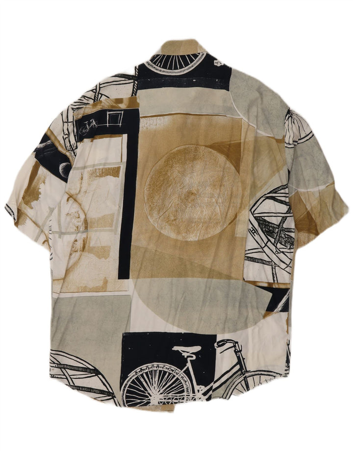 Vintage muška košulja kratkih rukava velika raznobojna patchwork viskoza