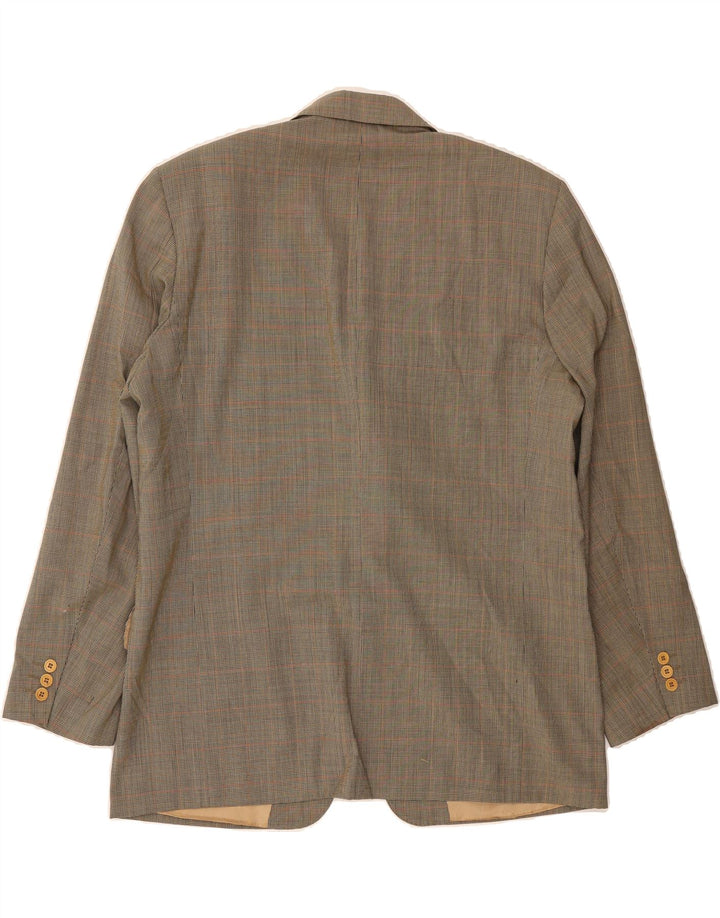 BURBERRY Mens 3 Button Blazer Jacket IT 56 3XL Beige Check Wool Vintage Burberry and Second-Hand Burberry from Messina Hembry 