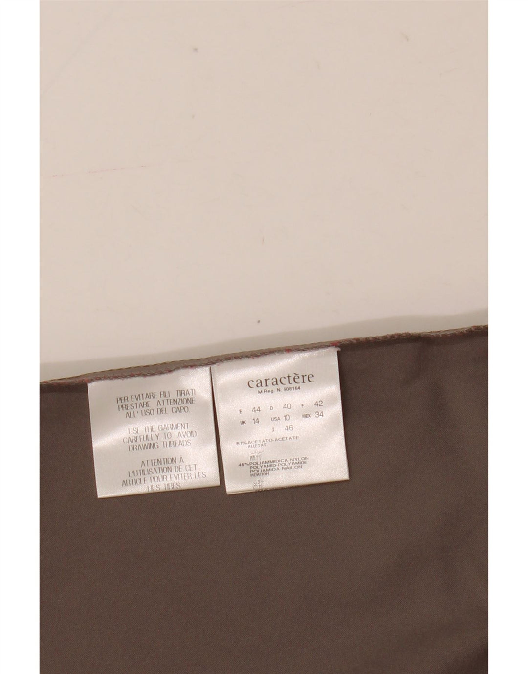 Caractere ženska slip haljina UK 14 velika smeđa acetat