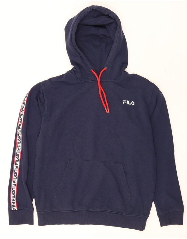 Fila muška majica s kapuljačom s kapuljačom srednje tamnoplave boje, pamuk