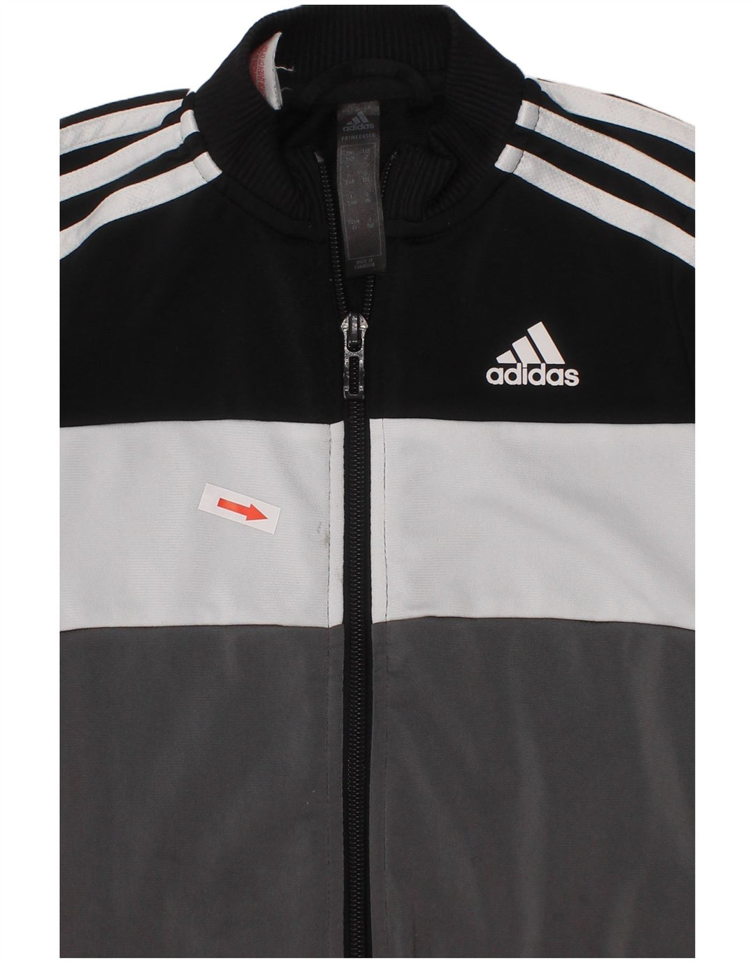 Gornja jakna od trenirke Adidas za dječake 3-4 godine, crna poliesterska boja