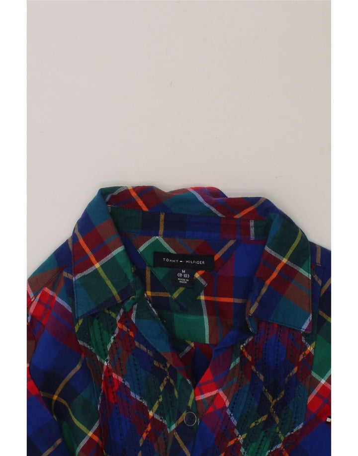 TOMMY HILFIGER Girls Shirt 9-10 Years Medium  Multicoloured Check Cotton Vintage Tommy Hilfiger and Second-Hand Tommy Hilfiger from Messina Hembry 