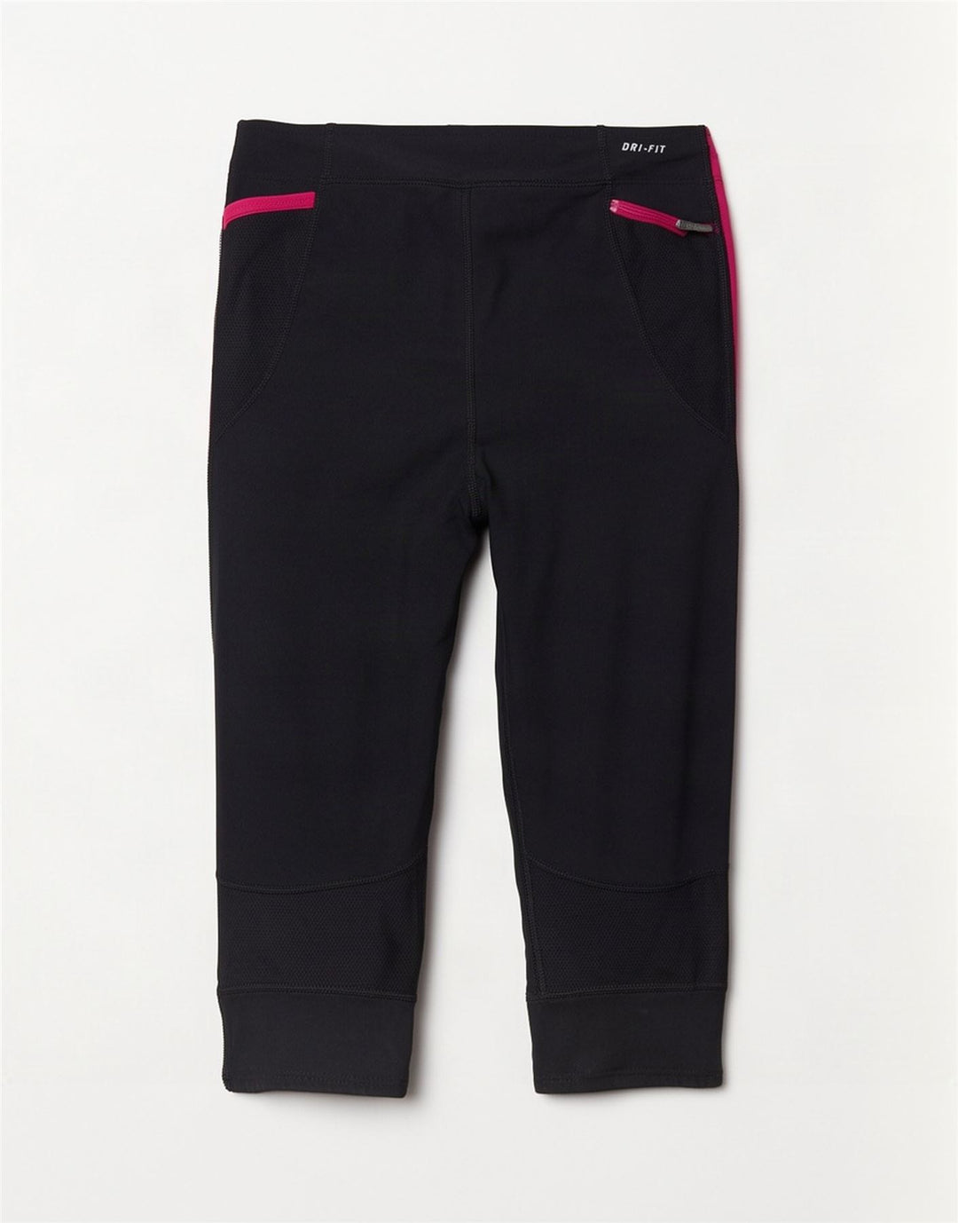 Nike Ženske Dri Fit Capri Leggings UK 14 Large Black Colourblock Poliester