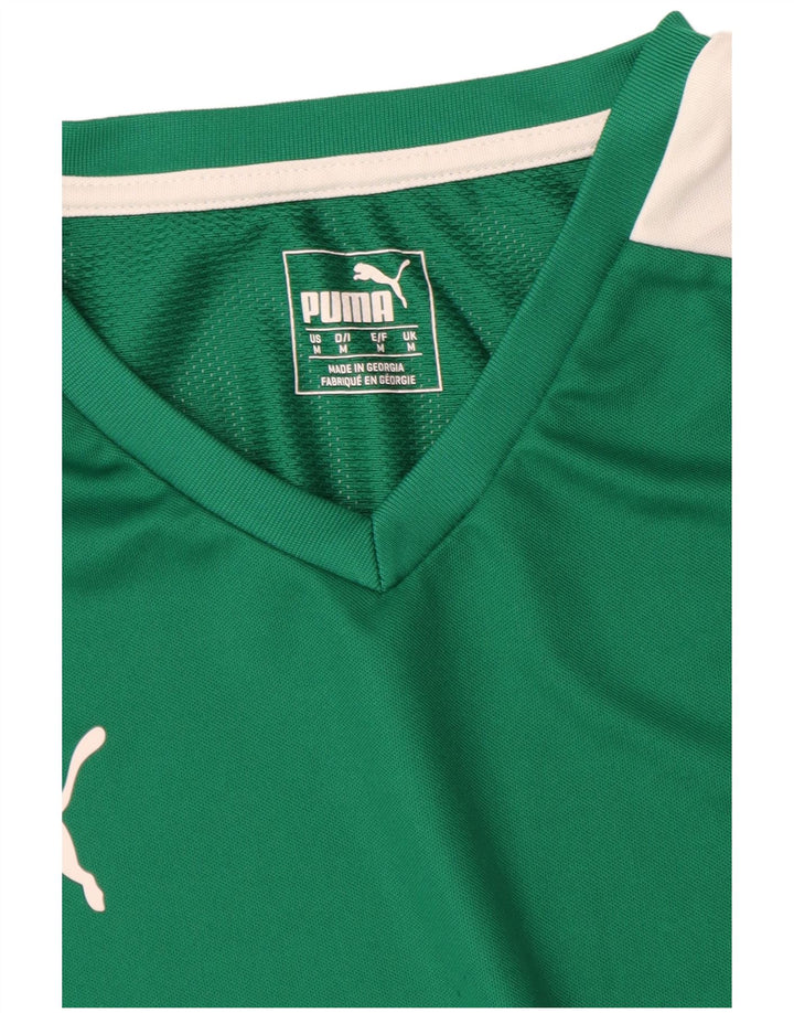 Puma muška majica s grafičkim motivima srednje zelene boje