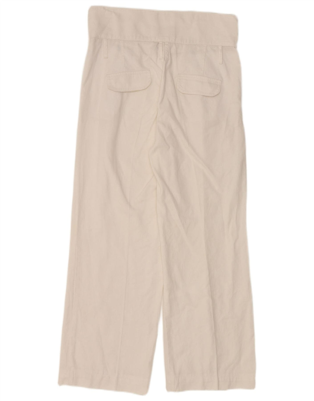 MASSIMO DUTTI Ženske chino hlače s štipaljkama W30 L27 Bijele