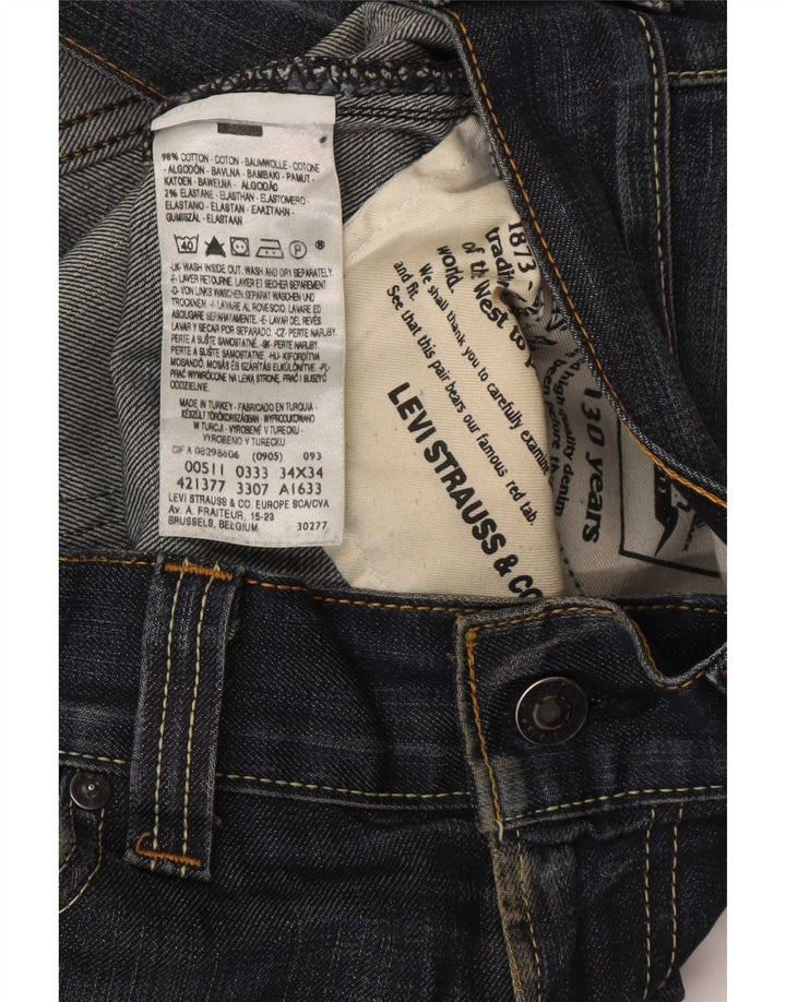 Levi's muške 511 uske traperice W34 L34 tamnoplavi pamuk