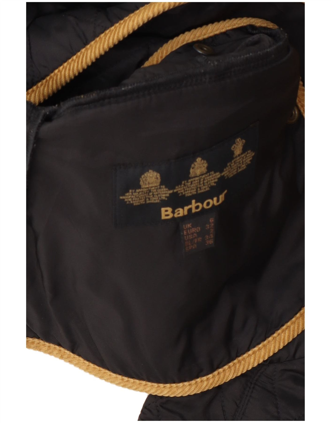 Barbour ženska prošivena jakna UK 6 XS sivi poliamid u boji