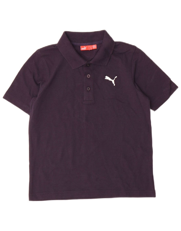 Puma polo majica za dječake 9-10 godina tamnoplavi pamuk