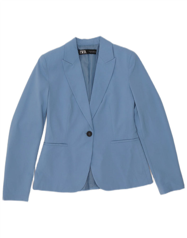 Zara ženski sako sa 1 gumbom EU 36 XS plavi poliester