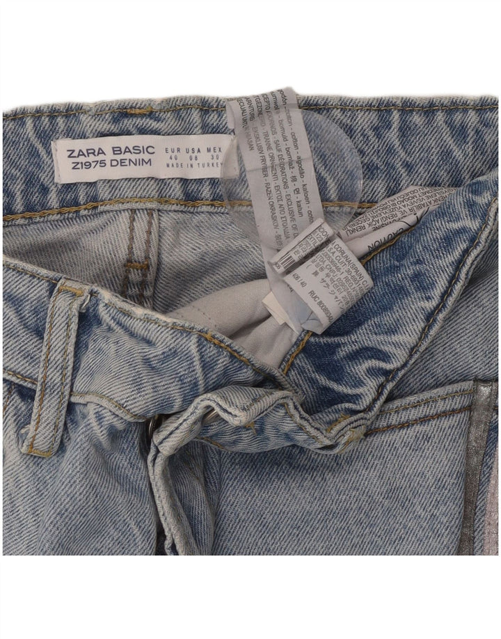 ZARA Womens Distressed Straight Jeans EU 40 Medium W30 L27 Blue Cotton