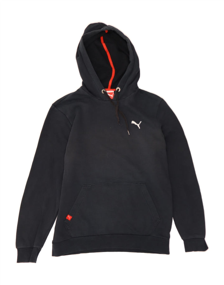 PUMA Mens Hoodie Jumper Medium Navy Blue Cotton Vintage Puma and Second-Hand Puma from Messina Hembry 