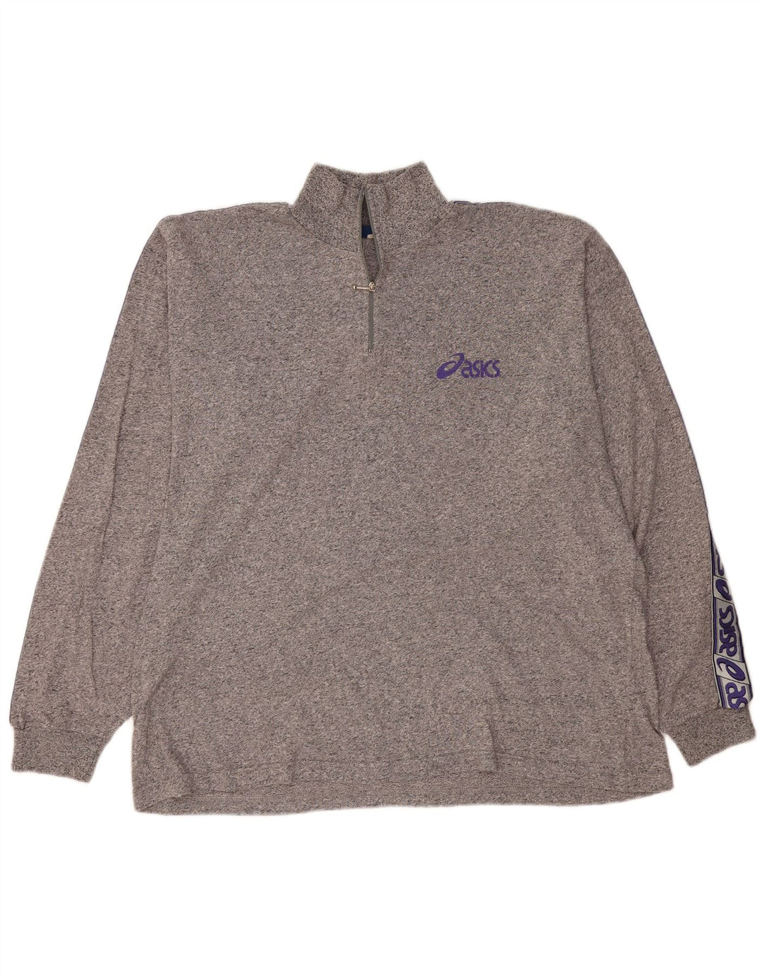 ASICS muška majica dugih rukava s izrezom i patentnim zatvaračem, siva