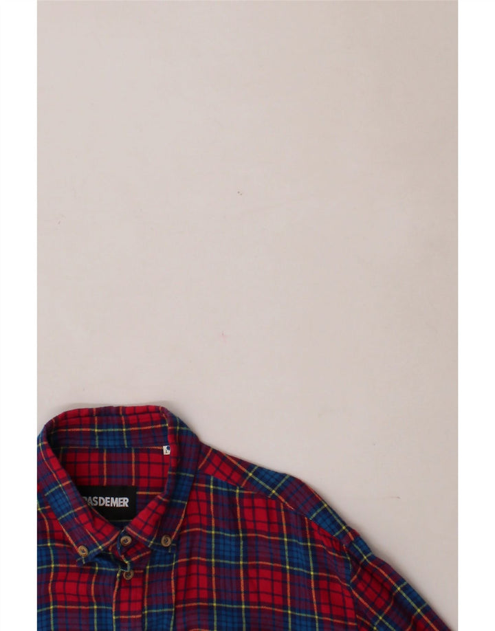 PASDEMER Mens Graphic Flannel Shirt Large Multicoloured Check Cotton Vintage Pasdemer and Second-Hand Pasdemer from Messina Hembry 