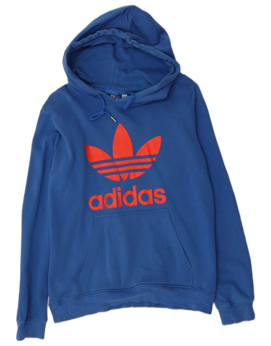Adidas muška majica s kapuljačom s kapuljačom srednje plavi pamuk