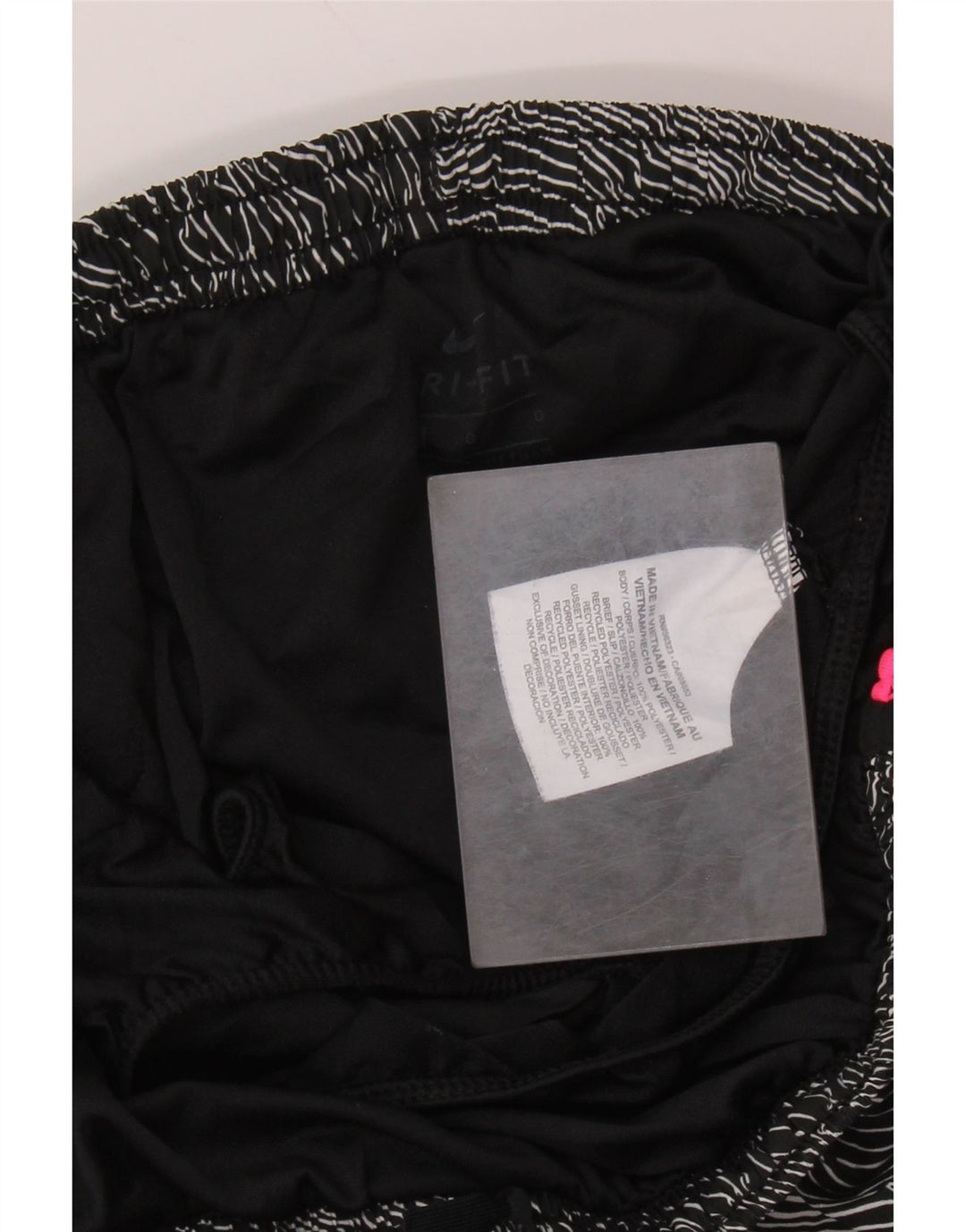 NIKE ženske kratke sportske hlače Dri Fit UK 16 veliki crni poliester u boji