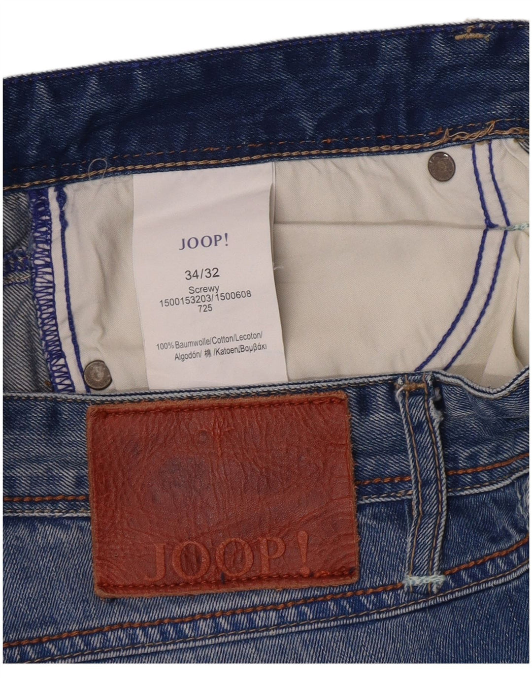 Joop muške sužene traperice W34 L30 plavi pamuk