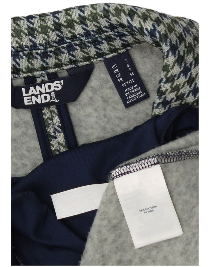 Lands End ženski sako sa 1 gumbom UK 10 Mala plava houndstooth