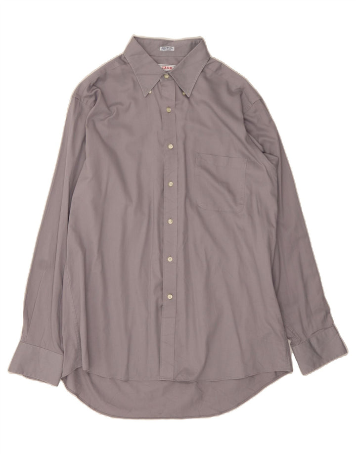 IZOD Mens Regular Fit Shirt Size 16 1/2 Large Grey Cotton Vintage Izod and Second-Hand Izod from Messina Hembry 