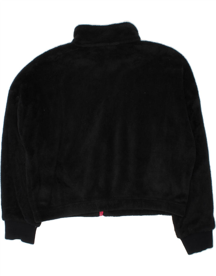 FILA Girls Fleece Jacket 11-12 Years Black Polyester Vintage Fila and Second-Hand Fila from Messina Hembry 