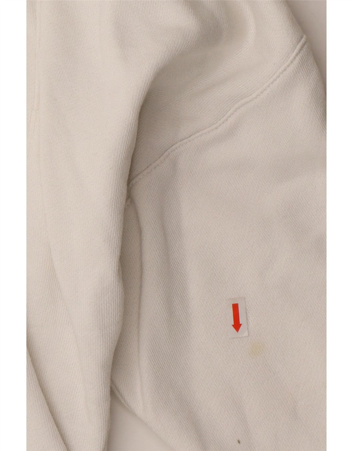 REEBOK Womens Oversized Crop Sweatshirt Jumper UK 12/14  Medium White Vintage Reebok and Second-Hand Reebok from Messina Hembry 