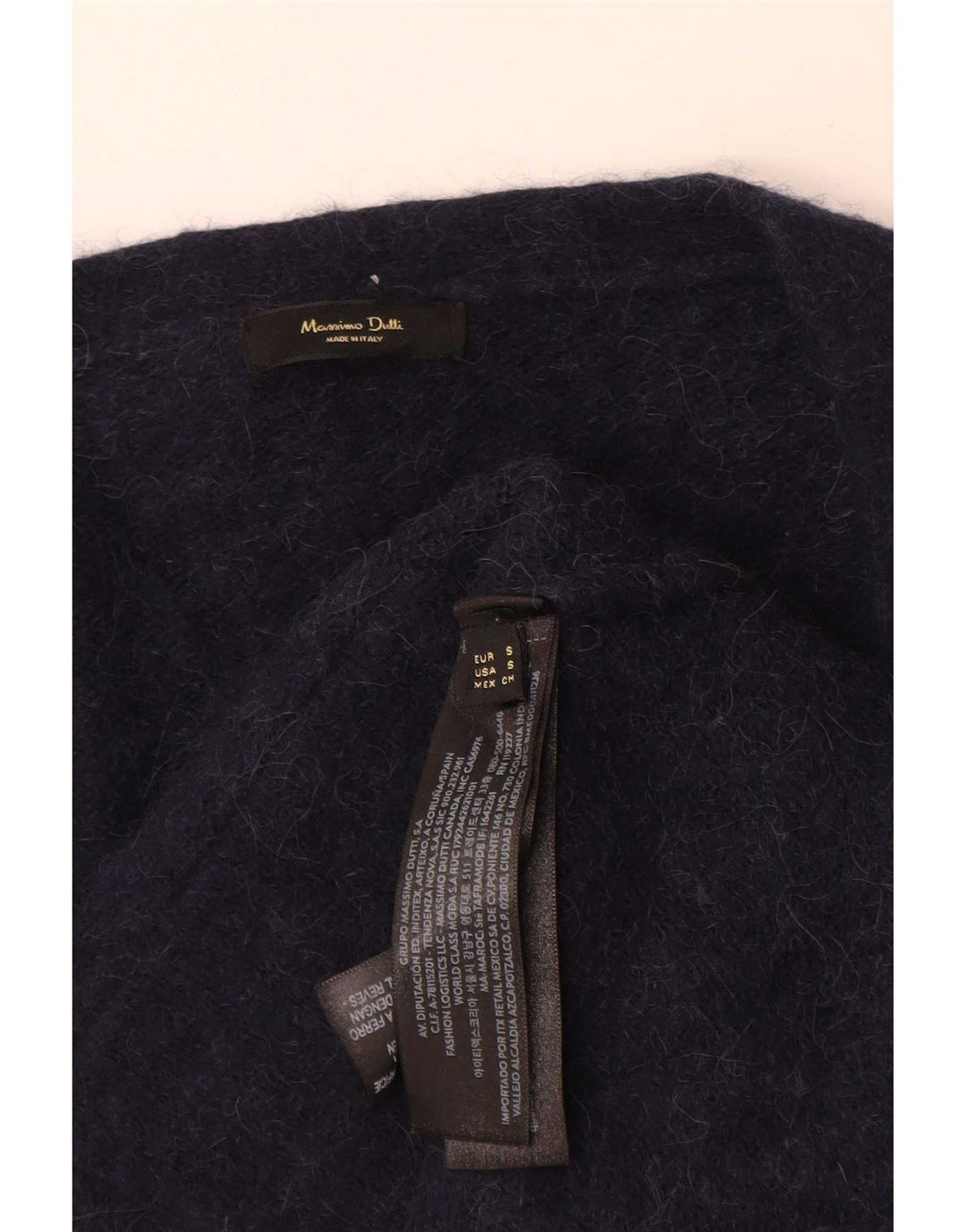 Ženski kardigan pulover Massimo Dutti UK 10 Mali tamnoplavi poliamid
