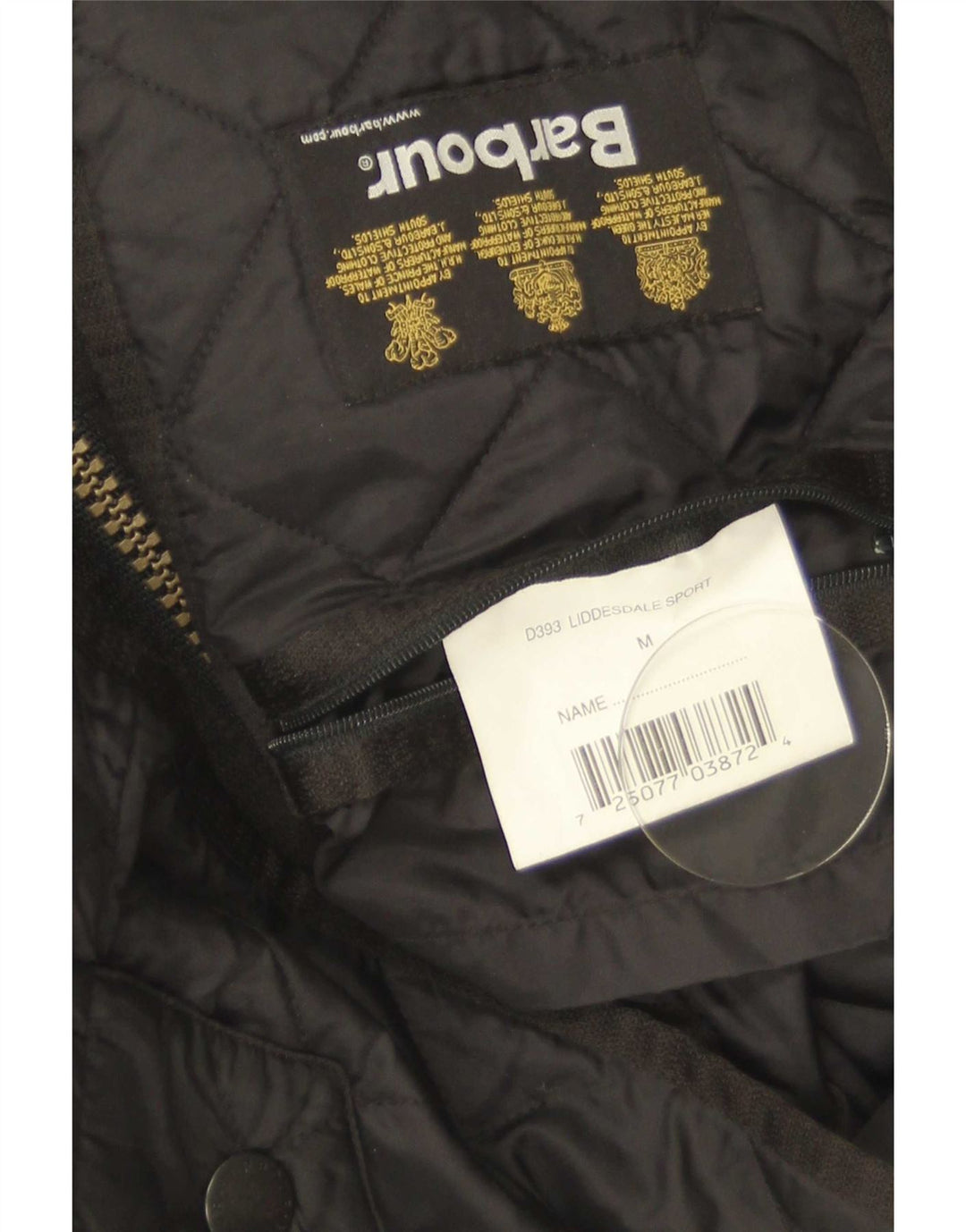 Barbour muška prošivena jakna UK 38 srednji crni poliamid