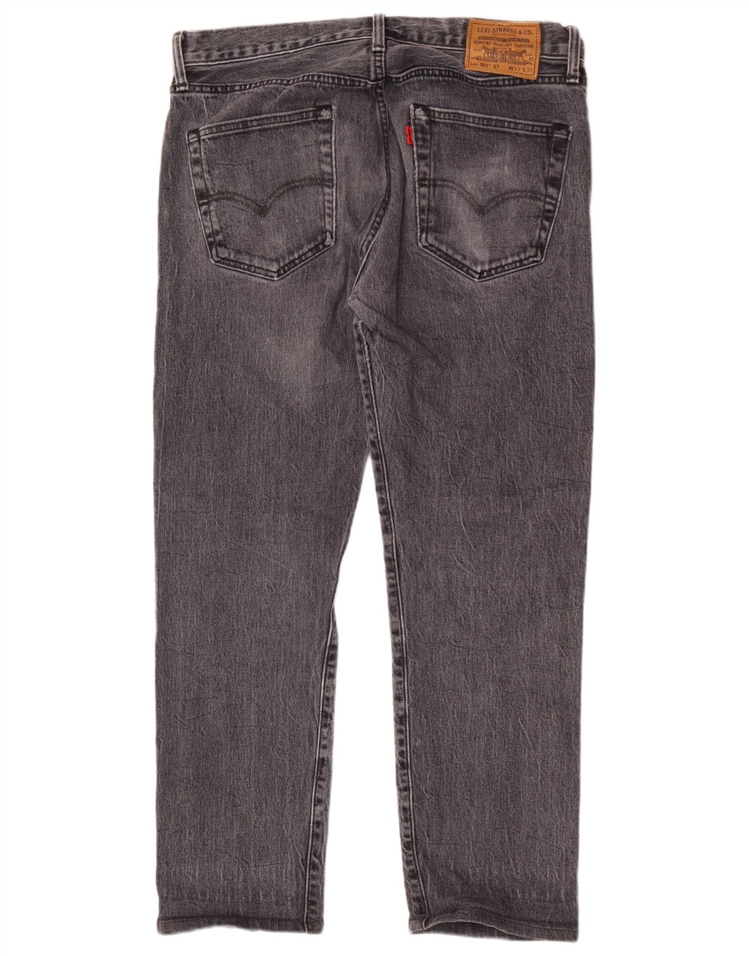 Levi's muške 501 ravne traperice W33 L28 sivi pamuk