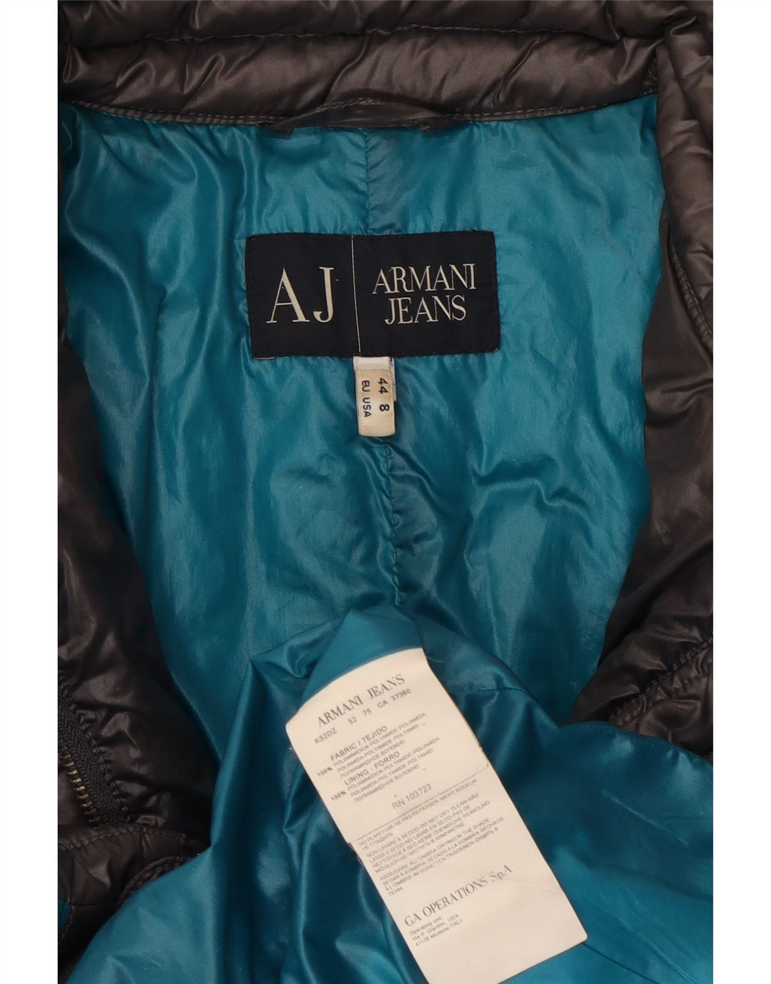 Armani Jeans ženski podstavljeni kaput US 8 srednje sivi poliamid