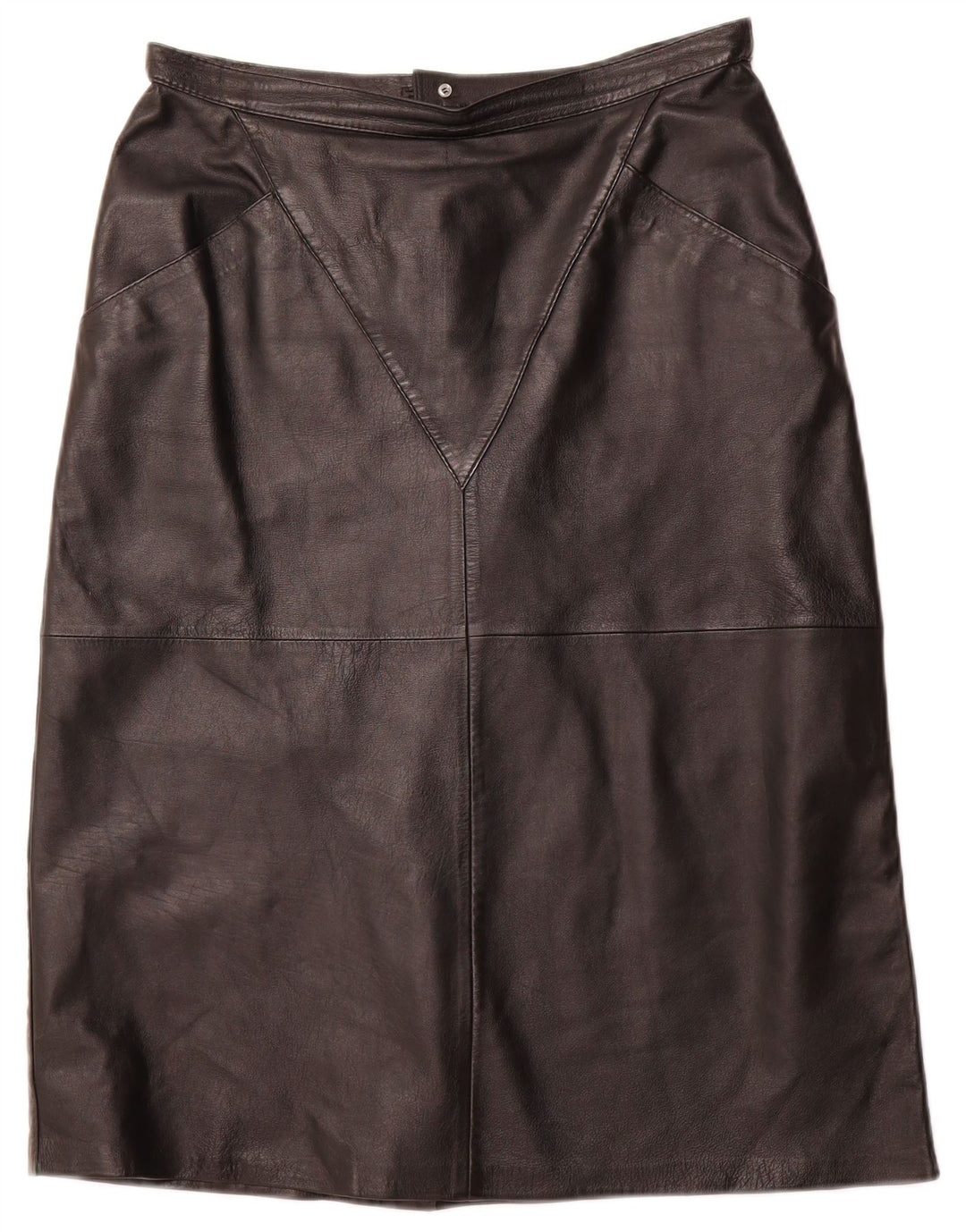 VINTAGE ženska kožna suknja IT 44 srednje W32 crna