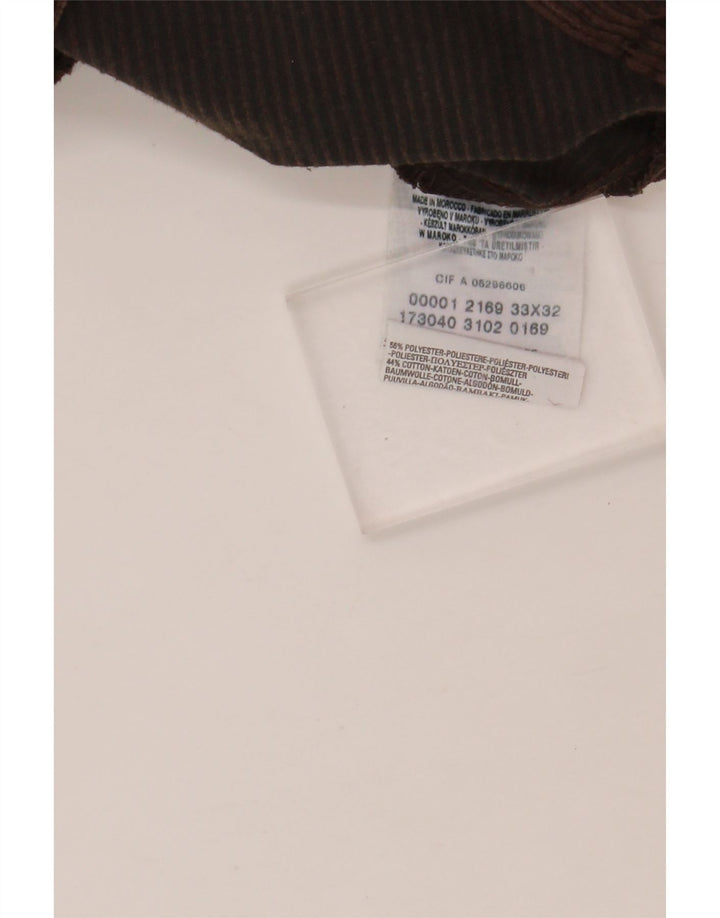 LEVI'S muške ravne hlače od samta W33 L32 smeđi poliester