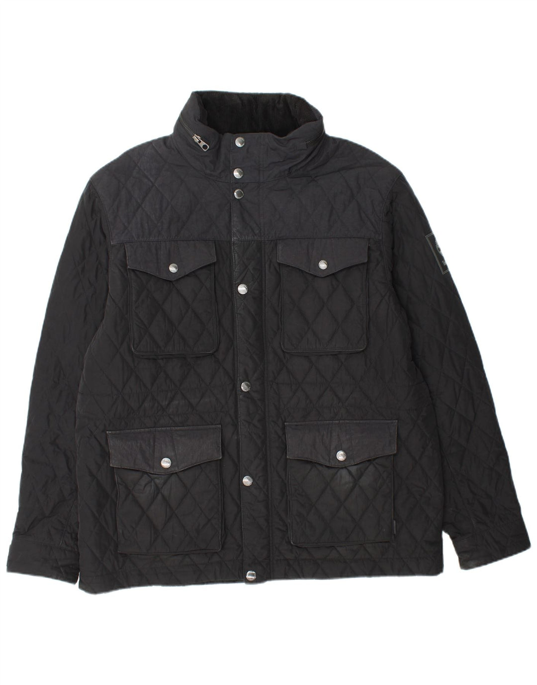 TIMBERLAND Mens Hooded Quilted Jacket UK 42 XL Black Polyester