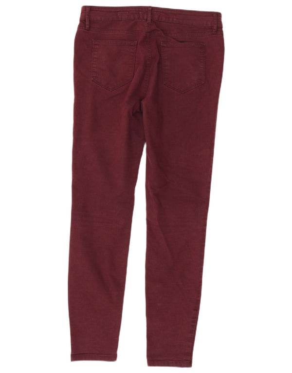 Ženske jegging traperice Fat Face UK 12 srednje W32 L29 tamnocrveni pamuk