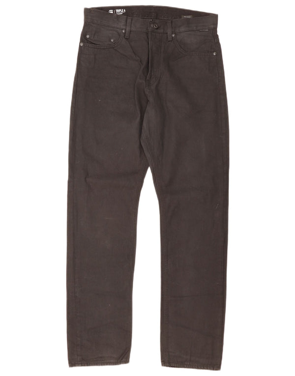 G-Star Mens Straight Jeans W31 L32 Black Cotton