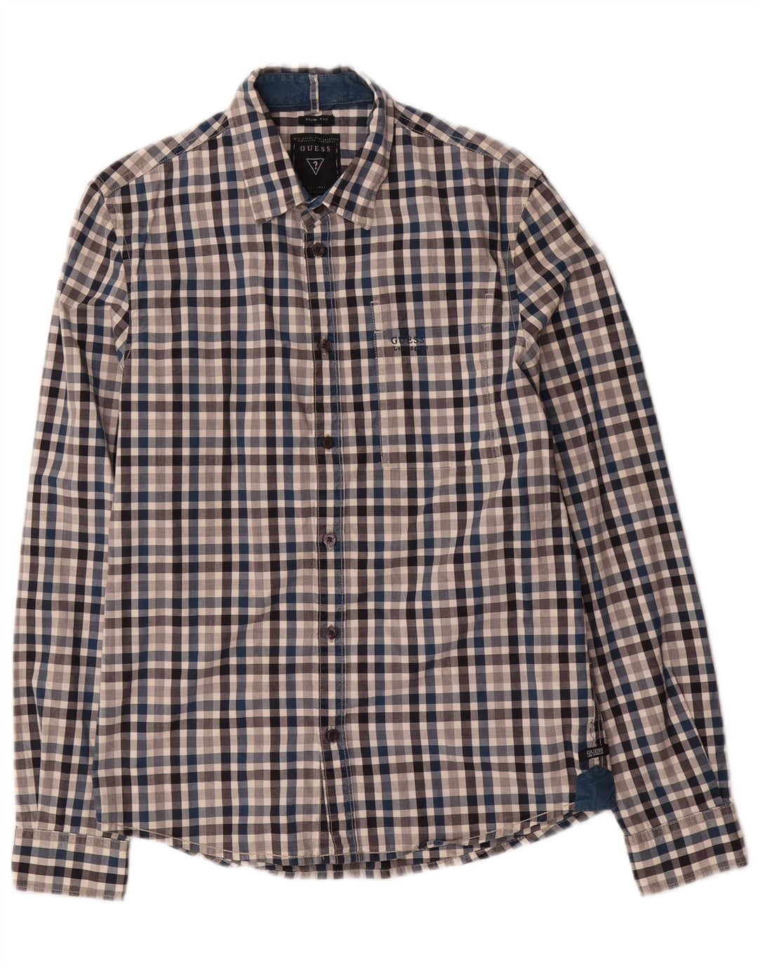 Guess muška uska košulja malenog šarenog gingham pamuka