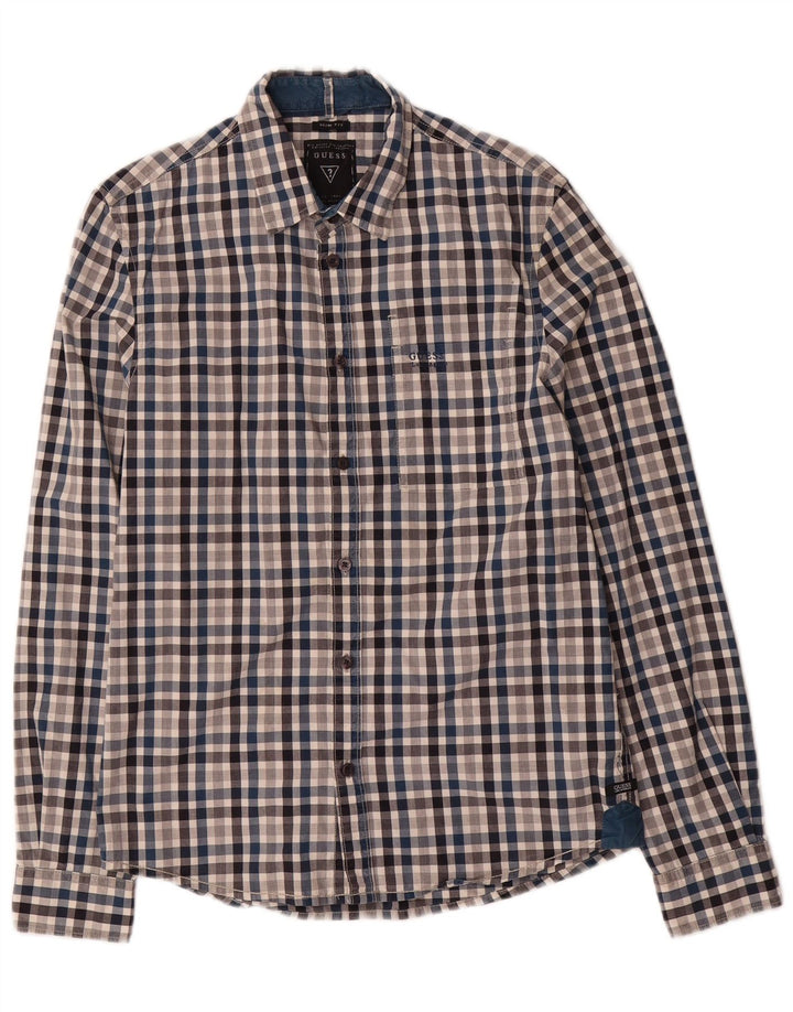 Guess muška uska košulja malenog šarenog gingham pamuka