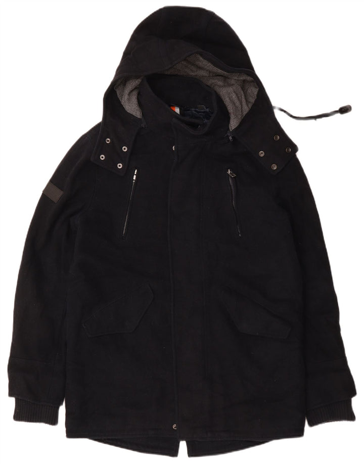 Superdry muška parka jakna s kapuljačom UK 36 Mala tamnoplava vuna