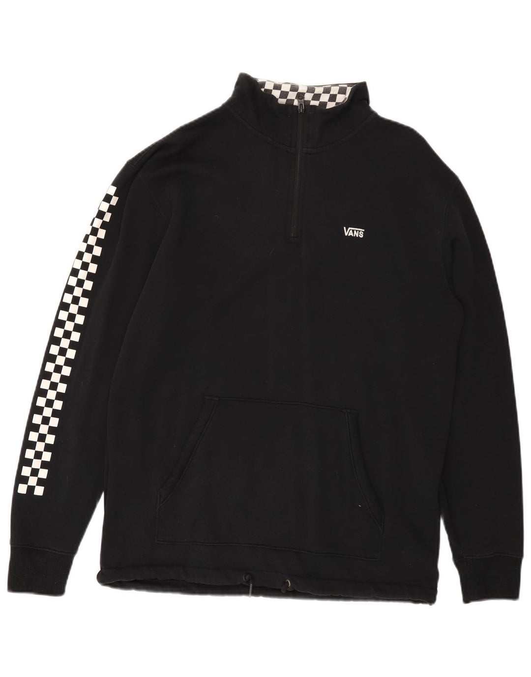 VANS muška majica s izrezom i srednjim crnim geometrijskim pamukom
