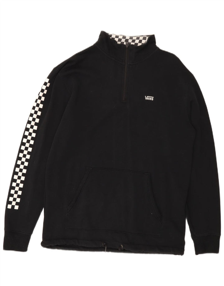 VANS muška majica s izrezom i srednjim crnim geometrijskim pamukom